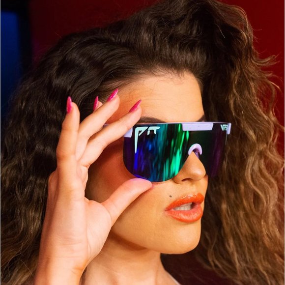 Pit Viper Accessories - Pit Viper Mirrored Sunglasses Blocks 100% UVA & UVB Beach Volleyball Softball